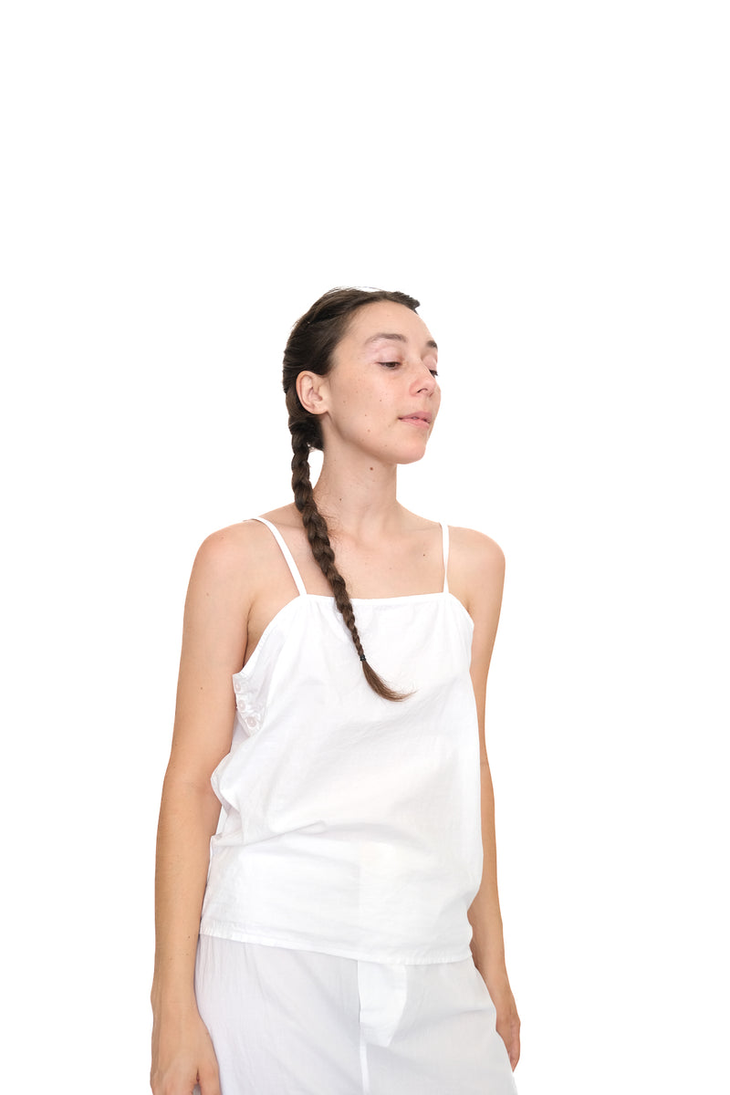 Cami Top, White - 100% Organic Cotton Sleepwear
